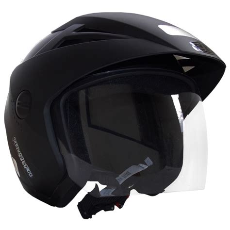 Capacete Moto Aberto Ebf Thunder Open Solid Preto Para Motoqueiro