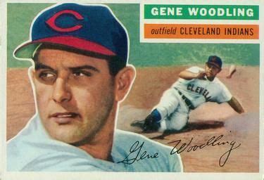 Topps Baseball Card Autographed Gene Woodling Chicago Indians