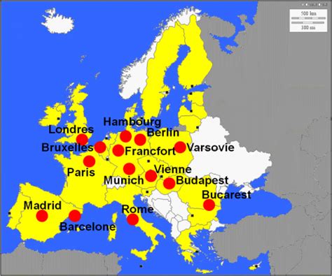 Les Principales M Tropoles Europ Ennes The Wall