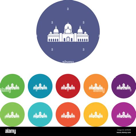 Sheikh Zayed Grand Mosque, UAE set icons Stock Vector Image & Art - Alamy