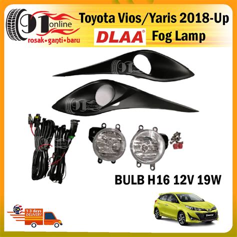 Toyota Vios Yaris 2018 UP DLAA Fog Lamp Shopee Malaysia