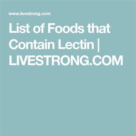 8 Foods High In Lectin That Are Actually Good For You