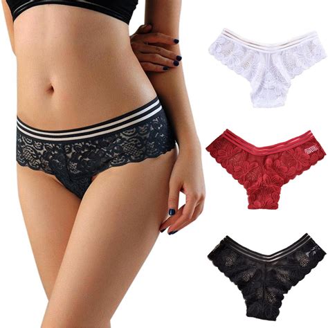 Women S Panties Cotton Briefs Breathable Lace No Show Bikini Soft