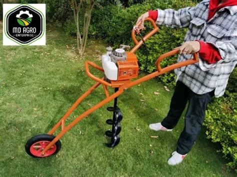 MD Agro 2stroke 68cc Heavy Duty Petrol Operated Hand Push Trolley Earth