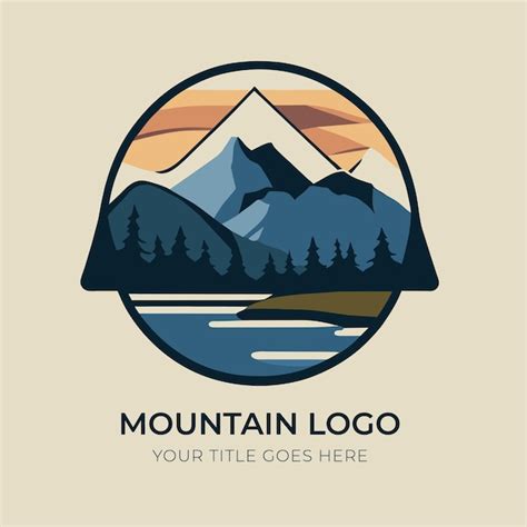 Plantilla De Dise O De Logotipo De Monta A Natural Vector Premium