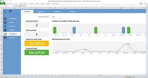 Sales for Real Estate Brokers Excel Spreadsheet Template 5.0 - LUZ ...