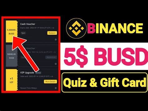 Today S Binance Offer Per Account 5 BUSD Profit Binance Quiz