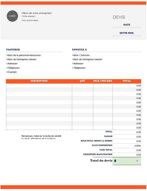 Excel Sales Quote Template