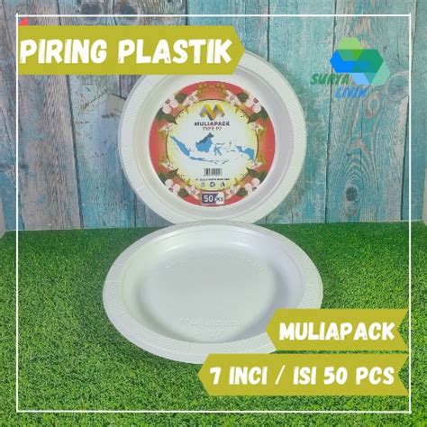 Jual Piring Plastik P Piring Pesta Sekali Pakai Muliapack Isi Pcs