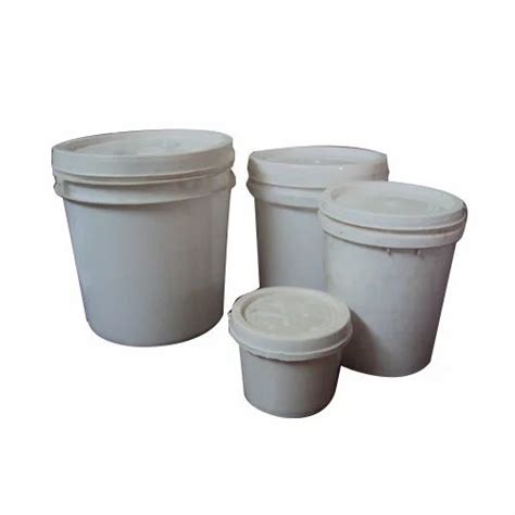 Circular White Plastic Grease Containers For Lubricant Capacity 5 10