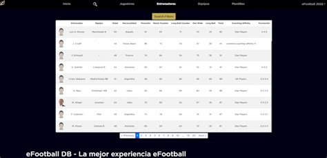 Top Paginas Para Ver Stats De Jugadores Dts En Efootball Mobile