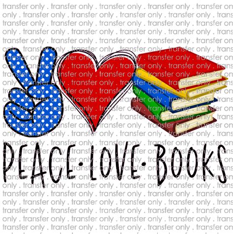 Sch 199 Peace Love Books Taylored Vinyl