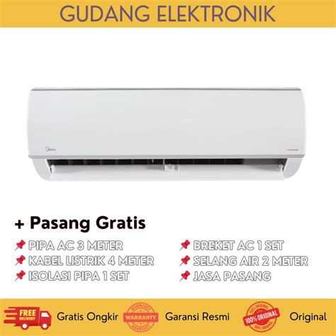 Jual AC MIDEA 1 2 PK MSFC 05CRN2X Hemat Listrik R32 PASANG