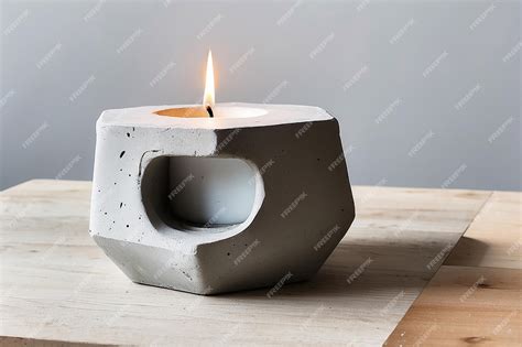 Premium Photo Diy Concrete Candle Holder