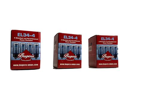 3 Quads Of Bugera EL34 4 Matched Power Tube Quad Brand New Reverb