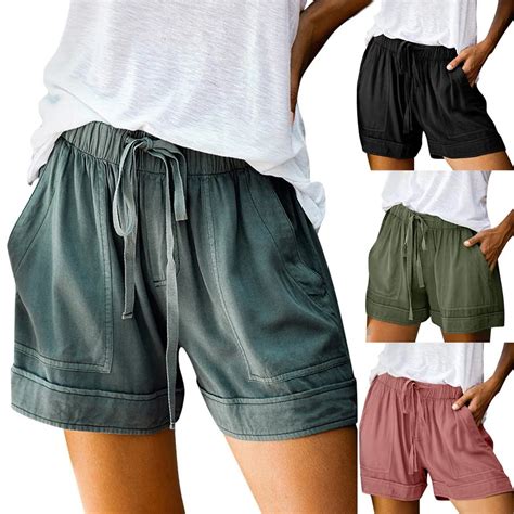 Pantalones Cortos Holgados Con Bolsillos Para Mujer Shorts Atl Ticos