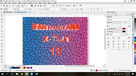 Desain Grafis Tutorial Membuat Huruf 3d Di Coreldraw