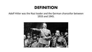REVISION IGCSE CAMBRIDGE HISTORY: ADOLF HITLER | PPTX