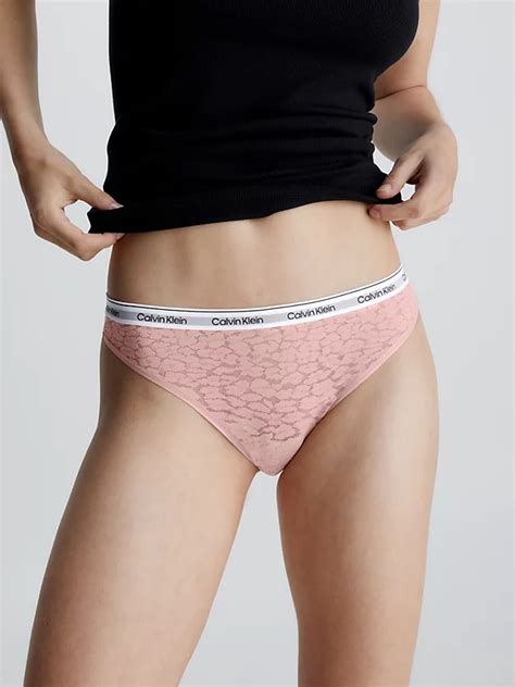 Kanten String Met Hoge Beenuitsnijding Calvin Klein® 000qd5051etqo