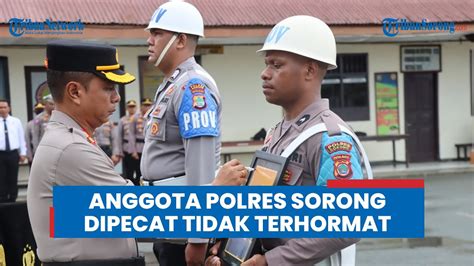 Anggota Polres Sorong Bripda Ak Dipecat Tak Hormat Dari Polri Terjerat