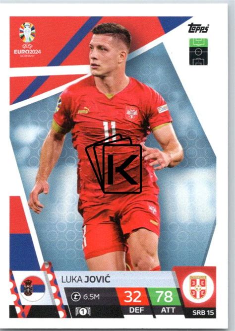 fotbalová karta Topps Match Attax EURO 2024 SRB15 Luka Jović Serbia