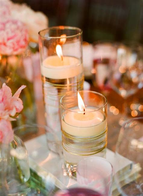 17 Centros De Mesa Para Bodas Con Velas Flotantes