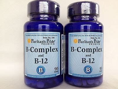 2 Puritan's Pride Vitamin B-Complex And Vitamin B-12 - Value Pack! Made ...