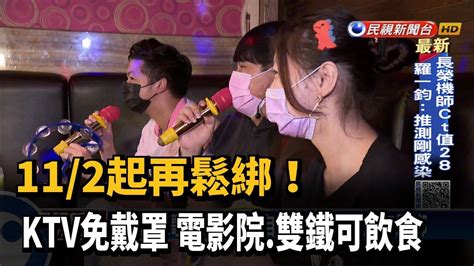 112起再鬆綁 Ktv免戴罩 電影院雙鐵可飲食－民視新聞 Youtube