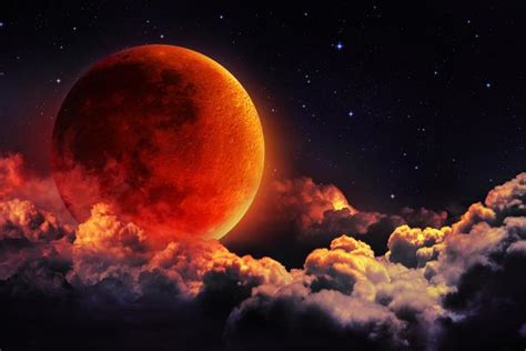 Eclipse total de luna o luna de sangre Servicio de Información