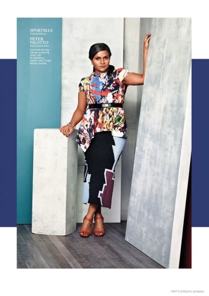 Mindy Kaling Dons Colorful Fashion for InStyle by Bjarne Jonasson ...