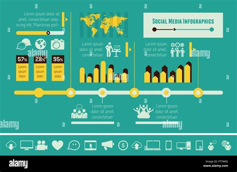 Social Media Infographic Template Stock Vector Image And Art Alamy