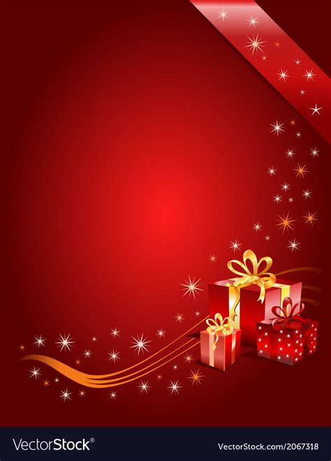 Red christmas background with gifts Royalty Free Vector