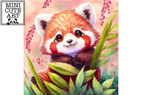 Watercolor baby Red panda clip art, Red panda (2483736)