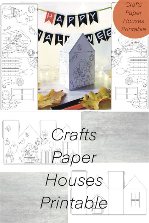 Paper craft. Dollhouse. Halloween decor. Craft for kids. House paper ...