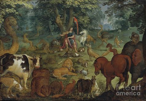 Orpheus Charming The Beasts Painting By Roelandt Jacobsz Savery Fine