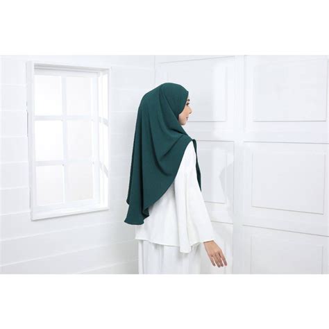 Instant Hijab Ready To Wear Choose Color Free Size Ironless Khimar Cey Crepe Material Crease