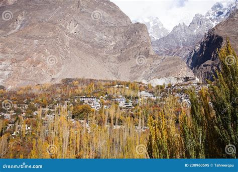 Colorful Trees in Autumn Season in Hunza Valley Stock Image - Image of ...