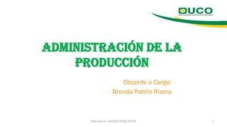 Admon De La Producci N Clase Pdf