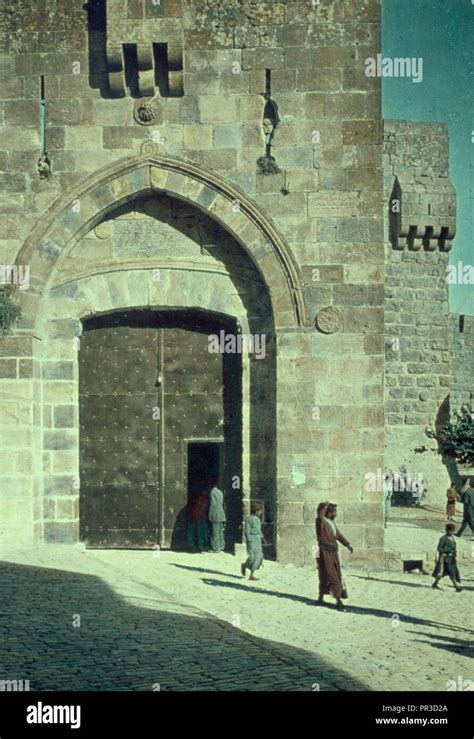 Jerusalem. Jaffa Gate. Needle's eye. Matt. 1924. 1950, Jerusalem ...