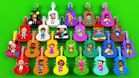 Looking Pinkfong Vs Cocomelon With SLIME Colorful Mix In Cello