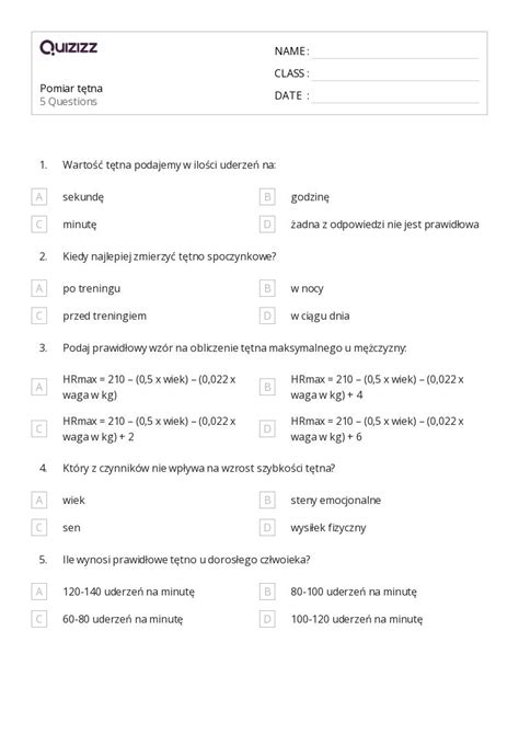 Ponad Pomiar Arkuszy Roboczych Dla Klasa W Quizizz Darmowe I Do