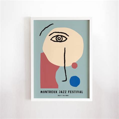 Montreux Jazz Festival Poster Large Wall Art Prints Retro Etsy