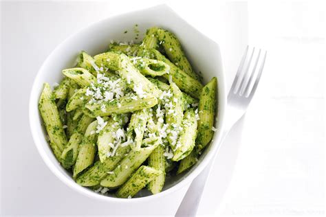 Penne With Spinach Almond Pesto Recipe Cart