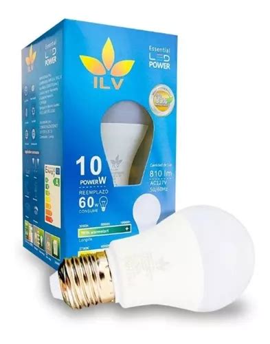 Foco Ahorrador Led W Luz Blanca Paquete Piezas Mercadolibre