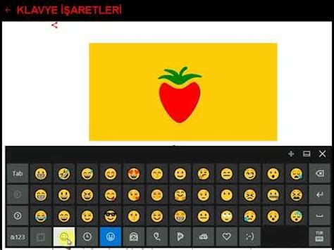 Klavyede çilek emojisi nasıl yapılır How to make strawberry emoji