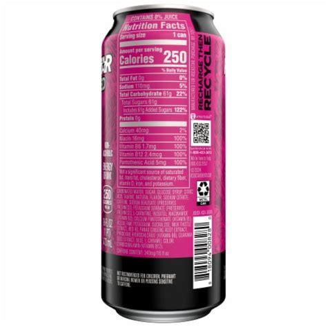 Rockstar Punched Energy Drink Berry Sangria 16 Fl Oz 16 Fl Oz King