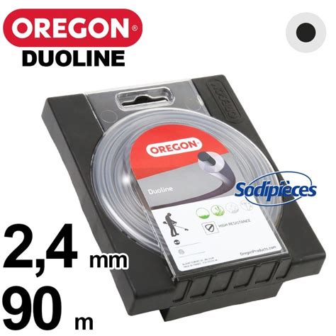 Fil Orégon Duoline rond 2 4 mm x 90 m pour débroussailleuse