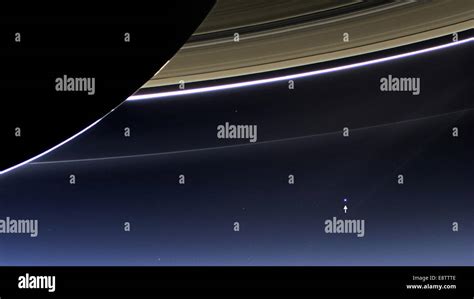 View of Earth from Saturn [annotated Stock Photo - Alamy