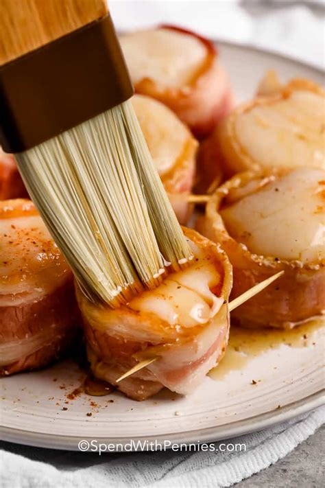 Air Fryer Bacon Wrapped Scallops Sweet Salty Spend With Pennies