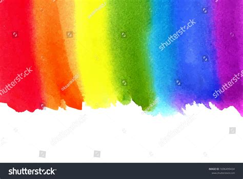 Watercolor Rainbow Abstract Painting Background Hand Stock Vector ...